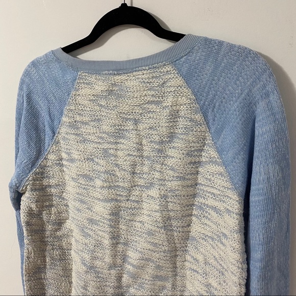 Mossimo Blue & White Knit Long Sleeve Sweater | M - Picture 6 of 7